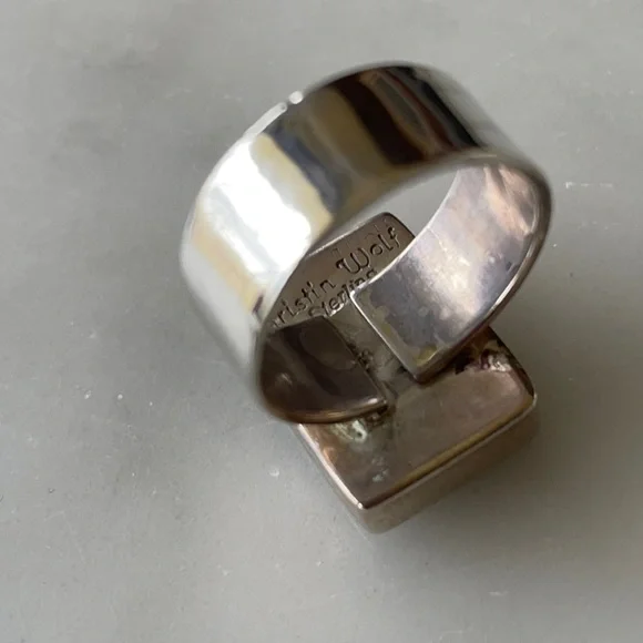 Vintage Christin Wolf Onyx Ring - Picture 6 of 13